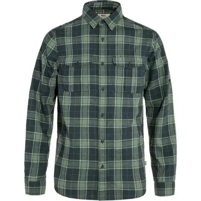 Fjällräven Men's Övik Travel Long Sleeved Shirt Dark Navy/Patina Green