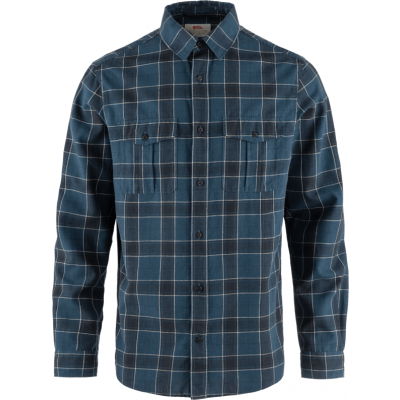 Fjällräven Men's Övik Travel Long Sleeved Shirt Indigo Blue-Dark Navy