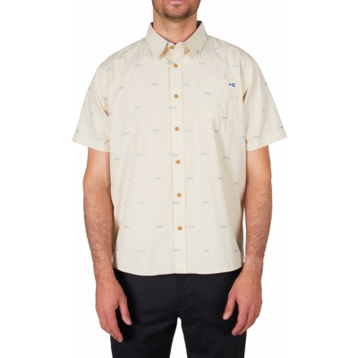 Salty Crew Men's Bruce Short-Sleeve Woven Natural