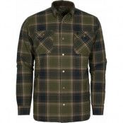 Pinewood Men's Finnveden Checked Padded Overshirt Mossgreen/Black