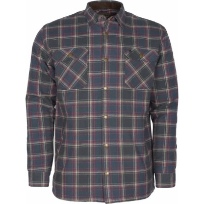 Pinewood Men's Finnveden Checked Padded Overshirt Dark Blue/Red