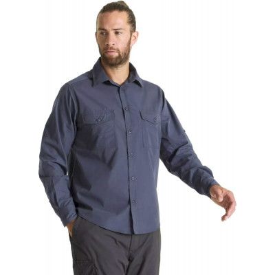 Craghoppers Men's Kiwi Long Sleeved Shirt Ombre Blue