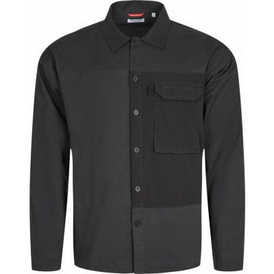 Knowledge Cotton Apparel Men's Outdoor Twill Overshirt With Contrast Fabric Phantom