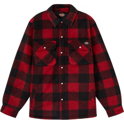 Dickies Men's Portland Shacket Red