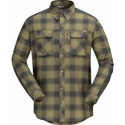 Norrøna Men's Svalbard Flannel Shirt Olive Drab/Slate Grey