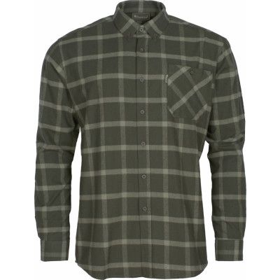 Pinewood Men's Värnamo Flannel Shirt Dark Green/Green