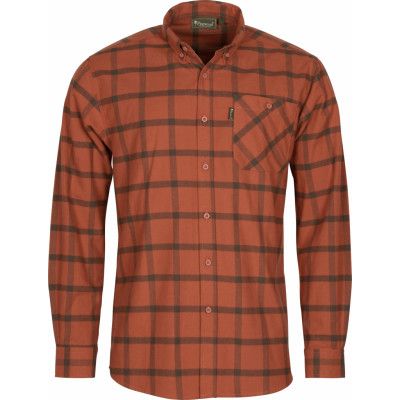 Pinewood Men's Värnamo Flannel Shirt Terracotta/Suedebr