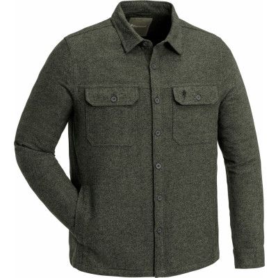 Pinewood Men's Värnamo Overshirt Dark Green Melange