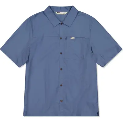 Mons Royale Men's At Merino Short Sleeve Shirt Horizon Blue