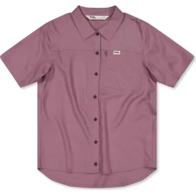 Mons Royale Women's At Merino Short Sleeve Shirt Sierra Pink