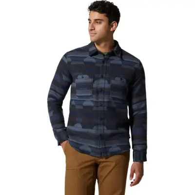 Mountain Hardwear M's Granite Peak Long Sleeve Flannel Shirt M-Hardwear Navy