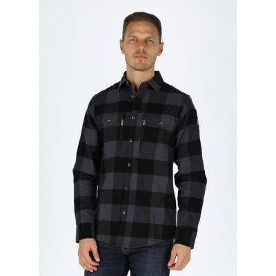 Nordkap Flannel Shirt, Charcoal/Black Check, 2xl,  Långärmade Skjortor