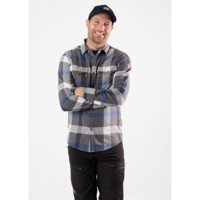 Nordkap Flannel Shirt, Grey/Blue, 2xl,  Långärmade Skjortor