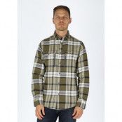Nordkap Flannel Shirt, Olive Check, M,  Långärmade Skjortor