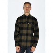 Nordkap Flannel Shirt, Olive/Black Check, S,  Långärmade Skjortor