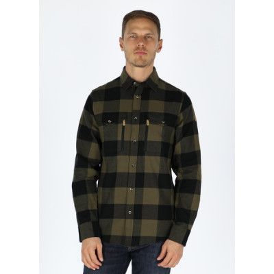 Nordkap Flannel Shirt, Olive/Black Check, Xl,  Långärmade Skjortor