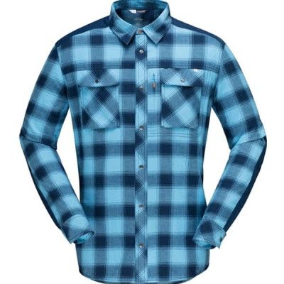 Norröna Svalbard Flannel Shirt M's Heritage Blue/Indigo Night