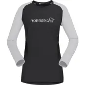 Norrøna Fjørå Equaliser Lightweight Long Sleeve(w) Caviar/Light Grey