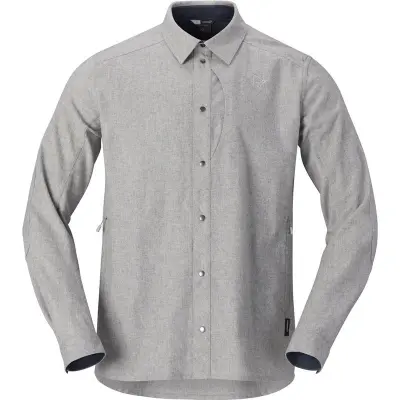 Norrøna Tamok Wool Plain Shirt M'S Drizzle Melange - S