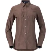 Norrøna Tamok Wool Plain Shirt W'S Deep Taupe Melange