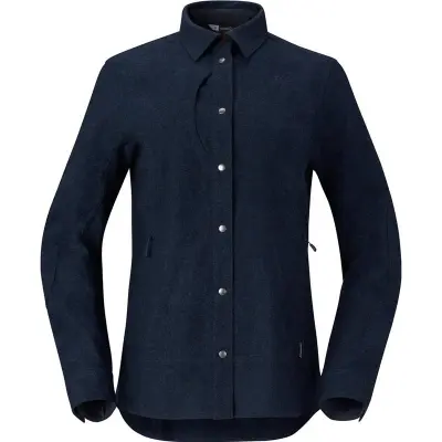 Norrøna Tamok Wool Plain Shirt W'S Indigo Night Melange - L
