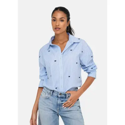 ONLOREGON ZEIDI LS BOW SHIRT W
