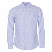 Oxford Flamingo Shirt, Lt Blue, L, Långärmade Skjortor