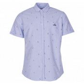 Oxford Flamingo Shirt S/S, Lt Blue, 2xl,  Skjortor