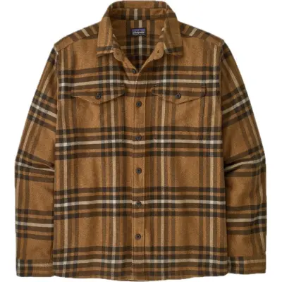 Patagonia Men's Fjord Flannel Shirt Catch: Deer Brown