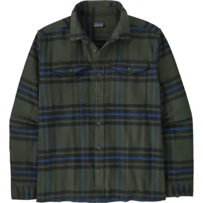 Patagonia Men's Fjord Flannel Shirt Catch: Old Growth Green