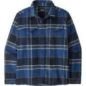 Patagonia Men's Fjord Flannel Shirt Cycles: Sunken Blue