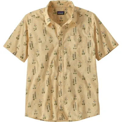 Patagonia Men's Go To Shirt Lupine Trail: Beeswax Tan