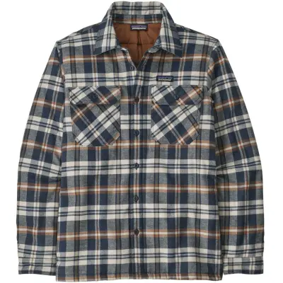 Patagonia M's Insulated Organic Cotton MW Fjord Flannel Shirt Fields New Navy