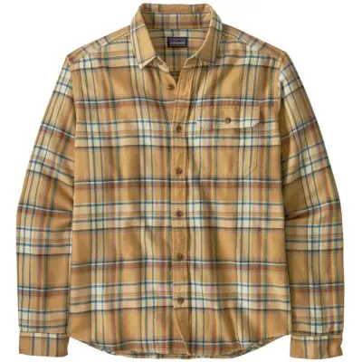 Patagonia M's L/S LW Fjord Flannel Shirt Daydream/Beeswax Tan