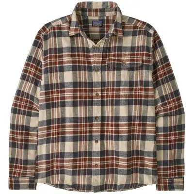 Patagonia M's L/S LW Fjord Flannel Shirt Paw: Dried Vanilla