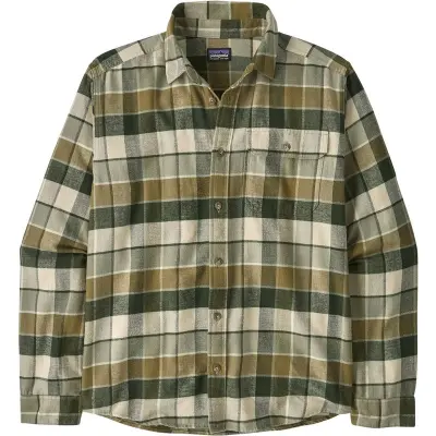 Patagonia M's L/S LW Fjord Flannel Shirt Rocky: Old Growth Green - M