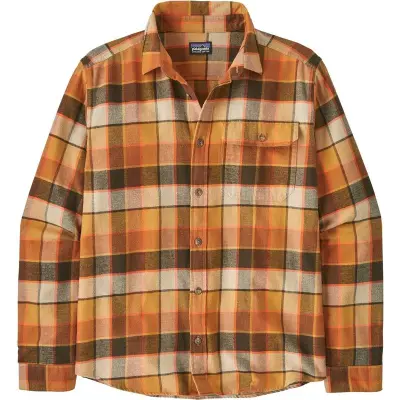 Patagonia M's L/S LW Fjord Flannel Shirt Rocky: Otter Brown - S