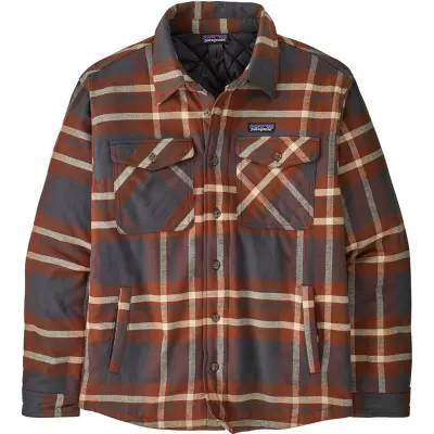 Patagonia M's LW Insulated Fjord Flannel Shirt Ashore: Ink Black Ashore: Ink Black M