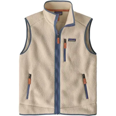 Patagonia M's Retro Pile Vest Dark Natural w/Utility Blue