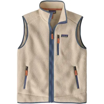 Patagonia M's Retro Pile Vest Dark Natural w/Utility Blue