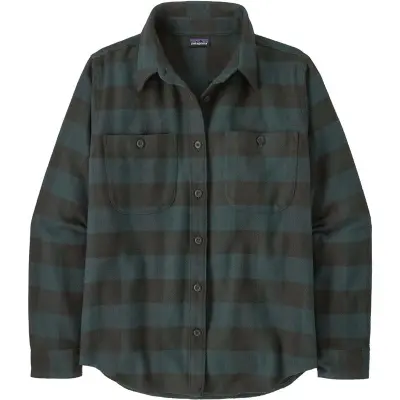 Patagonia W's Fjord Flannel Shirt Buffalo Check: Old Growth Green