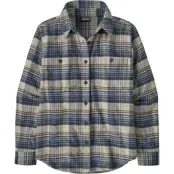 Patagonia W's Fjord Flannel Shirt River Plaid: Barnacle Blue
