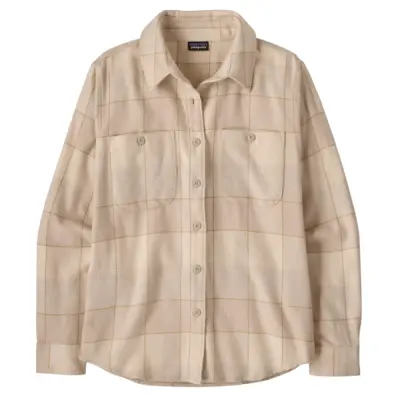 Patagonia W's Fjord Flannel Shirt Snow Owl: Rutabaga White