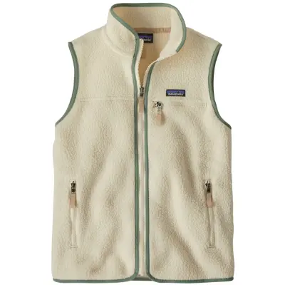 Patagonia W's Retro Pile Vest Natural w/Ellwood Green