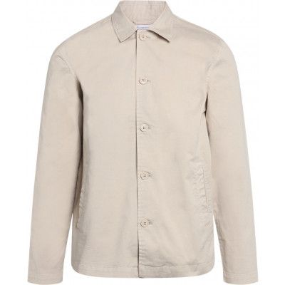 Knowledge Cotton Apparel Pine Poplin Overshirt - Gots/Vegan Light Feather Gray