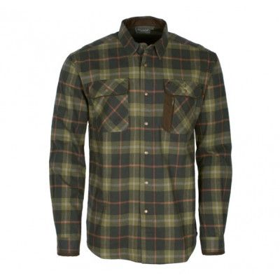 Pinewood Skjorta Cornwall H.Olive/Terracotta