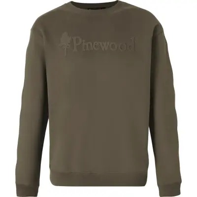 Pinewood Men's Värnamo Pinewood Logo Sweater Dark Green