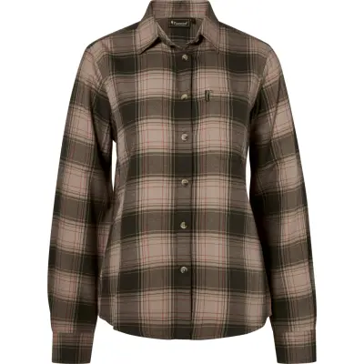 Pinewood Women's Finnveden Forest Flannel Shirt Olive/d.green