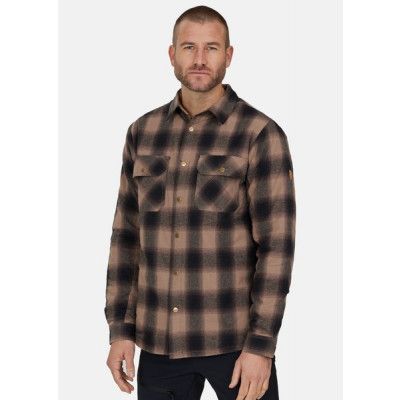 Quilted M Lined Flannel Shirt, Black, M,  Långärmade Skjortor