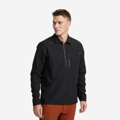 Ridge Half-zip Stretch Shirt Herr Black, Storlek:3XL